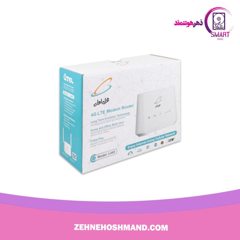 جعبه MODEM U.TEL 4GLTE Router L443 مودم یوتل سیمکارتی L443